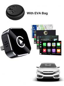 适用于2025款车型的无线CarPlay适配器升级，有线转无线转换，支持Apple CarPlay，迷你USB接口，带Type-C延长线，即插即用，连接稳定，无延迟 - 銀色 - 查看 13