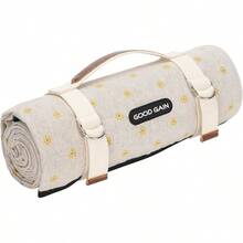 Mantas de picnic para exteriores, impermeables, grandes, tapete de playa, sin, plegable, con correa de transporte, manta de camping porttil, manta de parque para csped parque, senderismo, - Flor Amarilla - Ver 2