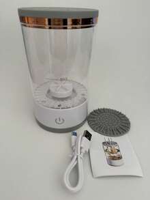 1 件 USB 电动化妆刷清洁器，自动化妆刷清洁工具，快速高效深度清洁所有类型的刷子，便携式，适合旅行家庭使用，适用于美容化妆刷套装、眼影刷、腮红刷，适合化妆爱好者和专业人士，包、收纳袋、收纳盒、化妆品收纳盒、化妆品