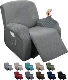 MAXIJIN Wingback Chair Covers 1 Piece Stretch Wing Chair Covers Soft Thick Wingback Armchair Slipcover Non-Slip High Back Furniture Protector Washable, Dark Coffee