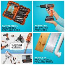 By BLACK+DECKER Drill Bit Set/ Screwdriver Bit Set, 46 - Piece BDA46SDDDAEV - Tua vít - Xem 1