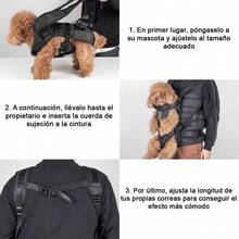 Mochilas Porta Perros Delanteras Ajustables, Mochila de Transporte para Perro, Mochila Impermeable Transpirable para Perro Mediano Pequeo, Bolsa de Viaje para Senderismo y Ciclismo Large - Extra grande - Ver 4