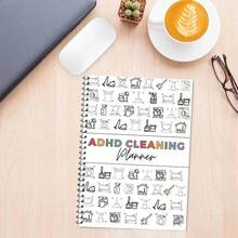 [ADHD Cleaning Planner]Household Daily Cleaning Schedule Planner, 1 Count Cleaning Checklist Schedule Notebook, Cleaning Planner Notebook, Office Stationery & Supplies - A5 - Xem 7