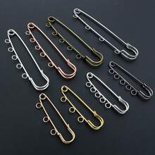 5pcs Craft Safety Pins Brooch Metal Sewing Pins With Loops Sewing Clothes Pins For Tags DIY Handmade Jewelry Making Accessories Findings - Brooch Pins - View 10