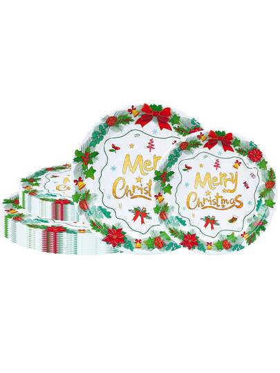 24/12/ชุด, อุปกรณ์ปาร์ตี้ธีมคริสต์มาส, จานปาร์ตี้แบบใช้แล้วทิ้ง, จานกระดาษปาร์ตี้ รวมบอร์ดวงจรขนาด 7 นิ้ว และ 9 นิ้ว เหมาะสำหรับ 12 ถึง 24 คน, อุปกรณ์ปิกนิก, งานเลี้ยงวันเกิด, แคมป์ปิ้ง, ของตกแต่ง และกิจกรรมเฉลิมฉลอง ของขวัญปาร์ตี้, ของตกแต่งร้านอาหาร, เครื่องครัว, สโมสร สุขสันต์วันคริสต์มาส, โทนสีคริสต์มาส, เกล็ดหิมะ, ลายต้นคริสต์มาส