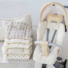 Infant Stroller Pad, Corduroy Fabric, Anti-Slip, Thick & Warm, Comforting, Cold-Proof Cotton Pad, Suitable For Autumn/Winter Outdoor Use