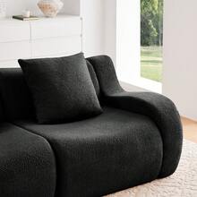 mikibama 2-Seater Modular Sofa, Can Be Combined With A Middle Module And A Footstool Module - màu đen - Xem 6