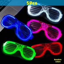 10pcs LED Luminous Glasses, 5 Colors, Glow Glasses, Glow Party Supplies, Neon Party Favors (1/5/10 Pairs) - 混色 - 查看 8