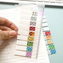 200 قطعة/عبوة ملصقات لاصقة شبه شفافة ذات تدرج هولوغرافي، مناسبة لتمييز الكتب المدرسية، تصنيف لوازم المكتب، تدوين الملاحظات والفهرسة