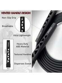 Damage Fight Gear - Cuerda de velocidad clásica, ligera de PVC, cuerda de saltar, asas de plástico ABS ventiladas antideslizantes y cuerda de saltar sin enredos con revestimiento mate para - 1 - Ver 3