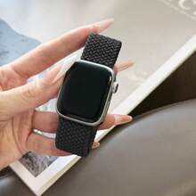 编织弹性单圈表带，兼容 Ultra 表带 49 毫米 45 毫米 44 毫米 46 毫米 42 毫米 41 毫米 40 毫米 38 毫米 男女款，柔软尼龙弹性编织腕带，表带替换件，兼容 Ultra 2、Series 10/9/8/7/6/5/4/3/2/1 SE，可作为返校学生的礼物 - 38mm/40mm/41mm - 查看 9