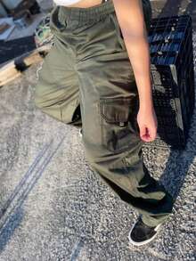 Dazzling Men's Large Plus Size Pants With Style And Comfort - Army Green - View 2