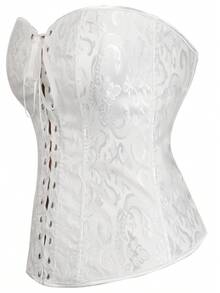 Women's Plus Size Body Shaping Tops, Women's Corsets, Halloween Dresses, Christmas Costumes, Holiday Parties - White - View 2