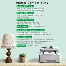 SAILNER 67XL Black High-Yield Ink Cartridge Replacement For  Ink 67 67XL  Printer Ink Use With For DeskJet 2855e Ink Cartridges Deskjet 4155e 2755e 4155 2700 2700e Envy 6055 Printer 67(2 Pack),23715356 - 摩卡棕 - 查看 5