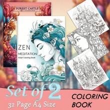 Libro para colorear de 32 páginas para adultos para meditación zen y atención plena, ocio y entretenimiento - Regalo perfecto para mujeres, hombres, Navidad, San Valentín, Año Nuevo, vuelta al colegio, Día de la Madre y talla grande - tema zen - Ver 10