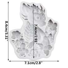 Moldes de Silicone 3D de Dragão, Molde de Fondant, Chocolate, Decoração de Bolo, Topo de Cupcake, Bala, Massa de Polímero, Pasta de Goma