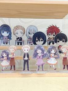 La flor fragante florece con dignidad Figura de personaje de anime en pose sentada en el escritorio de la escuela, de 10 cm de acrílico, coleccionable lindo, tema de panadería, decoración de aula, regalo perfecto para fans del anime