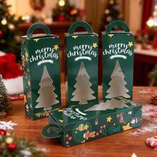Hộp kẹo Giáng sinh xanh mới Kẹo Bánh quy sô cô la Trang trí Tiệc Quà tặng Giáng sinh Đám cưới Hộp giấy Bao bì Lựa chọn hoàn hảo của bạn - Nhiều màu - Xem 3