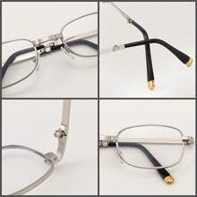 New Fashion Crystal Glass Folding Reading Glasses, Unisex, Metal & Resin Material, Anti-Fatigue - Clear - View 6