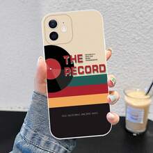 Retro Records Transparent Phone Case compatible with  16 15 11 12 14 13 Pro Max Mini X XSMax XR 7 8 Plus SE4 16e Silica Covers Funda,Cover compatible with funda  17 pro max, funda  17 pro, funda  17, funda  16, funda  16 pro max, funda  15 - estilo 5 - Ver 4