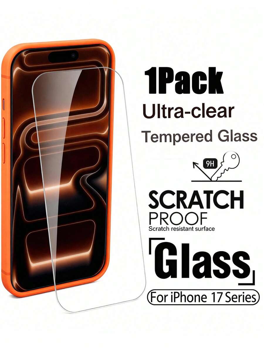 1Pc Tempered Glass Screen Protector For IPhone 17 16 Pro Max 15 14 Plus 16e Air 13 12 Mini 11 Pro XR XS Max Glass