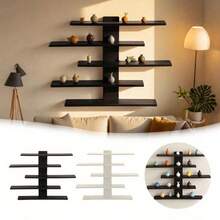 The Ultimate Collector's Display Solution | 5-Layer Adjustable Wall Rack For Toys & Memorabilia | Keep Your Room Organized With This Floating Shelf | No-Tools Assembly, Max Space Saving - màu đen - Xem 4