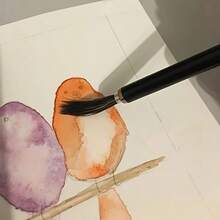 6 Pieces/Set Of Brushes, Brushstroke Tracing Line Figure Flower And Bird Fine Gold Style Brush, Copper Head Hook Brush, Exquisite Calligraphy Brush - màu đen - Xem 2