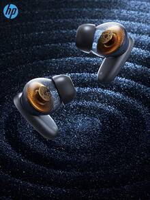 HP Wireless Earbuds, BT, ENC Noise Cancelling Headphones, Waterproof, 30+ Hours Battery Life, Multi-System Compatible, Works With Multiple Devices, With Case - Black - View 7