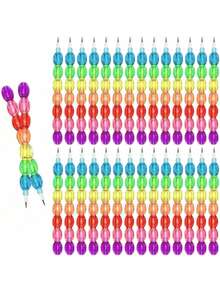 Slzhds 40 Pcs Lápices Apilables, Lápices de Plástico Apilables con Forma de Oso, Perfecto para Regalos Divertidos, Juguete Educativo, Escritura y Dibujo, Regalos Cumpleaños Colegio - calabaza - Ver 7