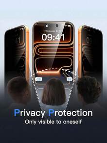 3 pezzi Pellicola protettiva in vetro temperato 9H, adatta per iPhone 11/12/13/14/15/16/17/17 Air/17 Pro/17 Pro Max, anti-graffio, anti-impronta, anti-sbirciata, compatibile con custodie per telefono, copertura completa dello schermo