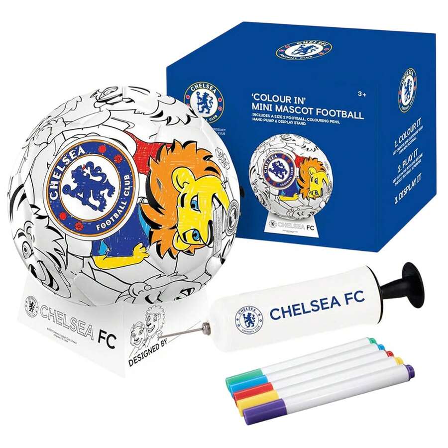 Chelsea FC Colour In Mini Football Set (Multicoloured) - 100% Mixed - (TA13588) - Multicolor - View 1