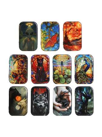 A Tobacco And Cigarette Storage Box, Desktop Storage Box, Multi-Functional Storage Box Made Of Tinplate Material, Exquisite Holiday Gifts.