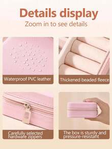 Hộp đựng trang sức có gương (12 chiếc/1 hộp), hộp đựng trang sức du lịch có khóa kéo tiện dụng, hộp đựng trang sức tối giản dùng cho du lịch và gia đình, hộp đựng trang sức mini bằng da thời trang, hộp đựng trang sức, hộp đựng trang sức nhỏ chống bụi, hộp đựng trang sức có khóa kéo, hộp đựng phụ kiện trang sức, hộp đựng mỹ phẩm. - Nhiều màu - Xem 12