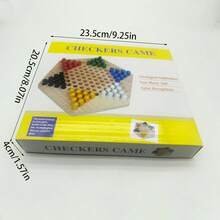 Wooden Toy Checkerboard Game, Multi-Player Jumping Checkers, Family Activity Toy - Multicolor - View 5