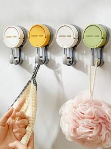 1/3pcs Traceless Hooks, Waterproof Strong Adhesive Hooks, Bathroom And Kitchen Utensil Storage, No Punching And Easy Installation, Outdoor And Seamless Design, Suitable For Outdoor, Kitchen, Door, Home Decoration, Bathroom Accessories, Perchero, Clothes Wall, Hooks, Wall Hooks, Clothes Hangers, Wall Frames, Coat Hooks, Photo Wall Frames - Multicolor - View 2