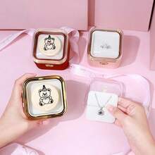 1件创意惊喜盒，旋转蛋糕蜡烛首饰包装盒，戒指项链自动旋转礼盒，生日/情人节礼物包装 - 小熊首飾盒 - 查看 8