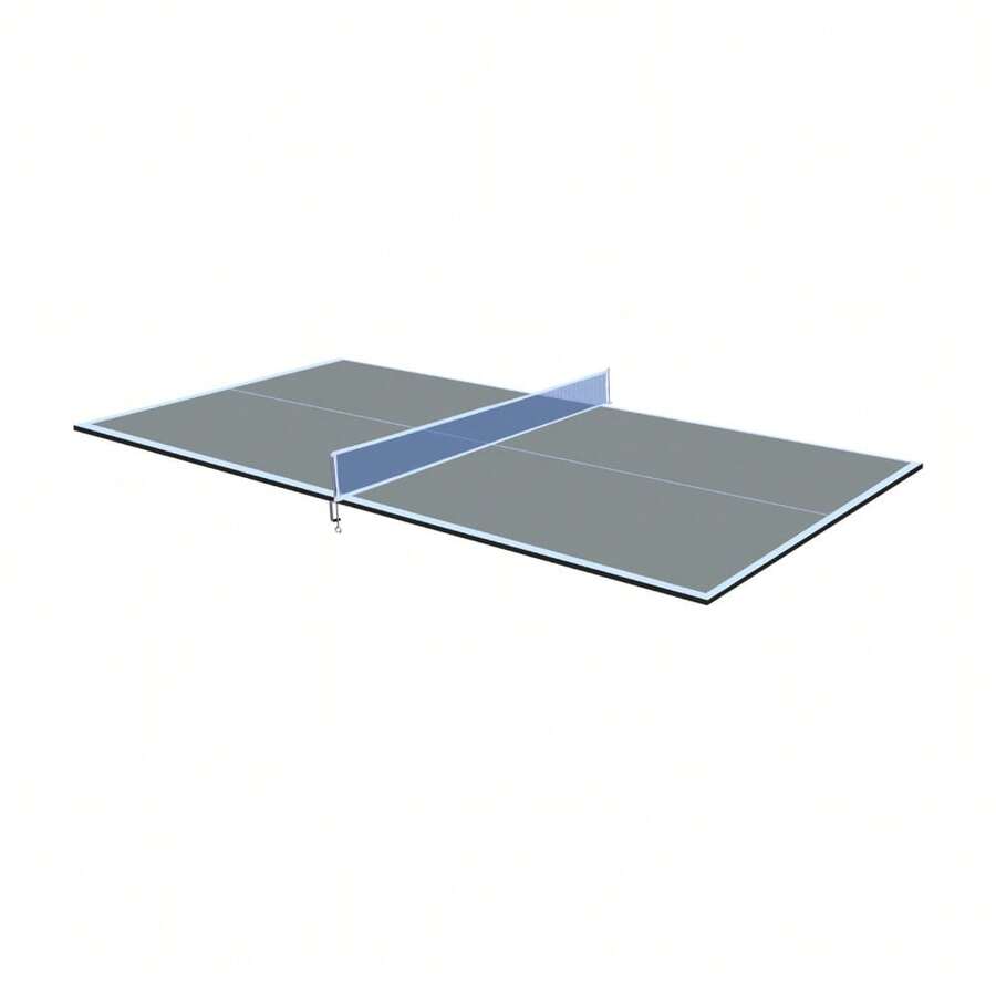 6*3ft Black Mid-Size Ping Pong Conversion Top Foldable & Portable Table Tennis Table Top For Indoor Games - Grey + MDF - View 1