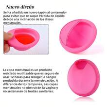 2pcs Reusable Silicone Menstrual Disc L Plus S With Case - Purple - View 4