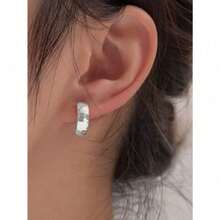 1Pcs Minimalist Hoop Earrings - Vàng - Xem 4