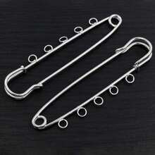 5pcs Craft Safety Pins Brooch Metal Sewing Pins With Loops Sewing Clothes Pins For Tags DIY Handmade Jewelry Making Accessories Findings - Brooch Pins - View 24