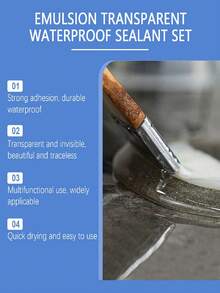 2pcs/Set Transparent Waterproof Sealant Glue, Quick Filling Invisible Sealant Glue For Construction And Home Use