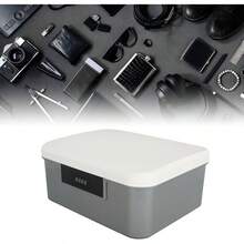 Caja de Privacidad, Bal de Almacenamiento con Cerradura de Capacidad de 9 L, Caja de  Resistente Al Fuego para Documentos para Archivos, Diseo Dividido GRAY - Gris - Ver 5