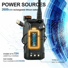 宝峰（BAOFENG）UVK6对讲机 Type-C大功率户外一键对频远距离专业商用民用无线手持机 户外驾驶自驾便携对讲机 - 黑色 - 查看 5