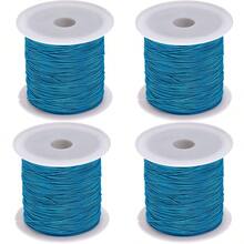 4 Rolls 50m/1968inch Silky Satin Cord Nylon String 0.8 Mm Chinese Knotting Cord, Nylon Beading Thread For Bracelets, Necklaces, Wind Chime, Macrame Crafts, Drawstring Bags, Multicolor Beading String(Random P)