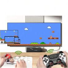 2025 Neue verbesserte Retro-Spielkonsole Pro, Videospielkonsolen mit , über 30.000 integrierten Spielen und 23 Emulatoren, Plug-and-Play-Videospielkonsolen mit verbesserten dualen 2,4-GHz-Funkcontrollern (64 GB) - Schwarz und Weiss - Übersicht 2