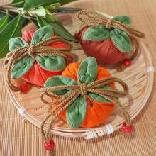 Persimmon Ruyi Chinese Style Sachet Handmade Persimmon Fragrance Bag Hanfu Outfit Matching Hanging Ornament Prayer Gift Sachet Empty Bag - Red Coffee Persimmon Sachet - View 2