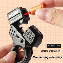 1pc 2025 New Finger Pressure Relief Rotating Gun Shooting Toy Gun, Novelty Stress Relief Gadget For Boys/Girls, Birthday/Christmas/Gift - Multicolor - View 5