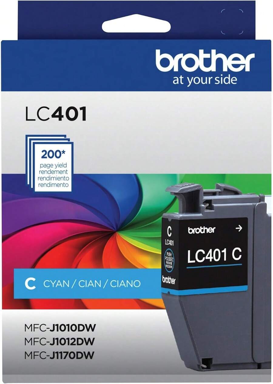Genuine LC401C Standard-Yield Cyan Ink Cartridge,23715275 - Olive Green - View 1