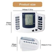 Elettrostimolatore TENS a singolo output, stimolatore elettrico per muscoli EMS, massaggiatore ad alta frequenza per rilassamento muscolare completo del corpo, con 16 pezzi di elettrodi - Multicolore - Visualizzare 5