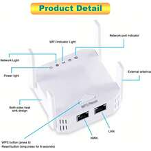 2025 Fastest WiFi Extender, Dual Band 2.4/5.8GHZ WiFi Internet Booster For Home Wireless,WiFi Extender Signal Booster Up To 5000sq. Ft And 52 Devices, WiFi Range Extender, Wireless Internet Repeater, Long Range Amplifier With Ethernet Port, 1-Key Setup, Access Point, Alexa Compatible